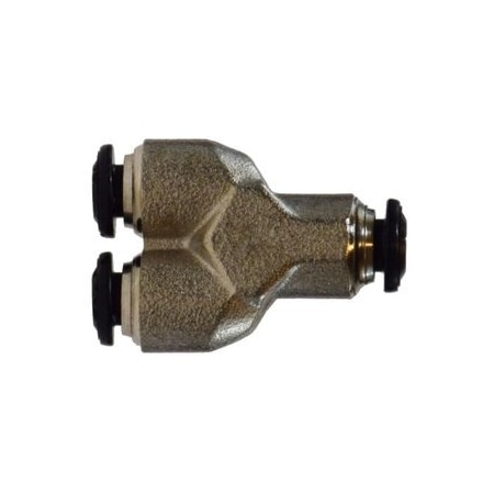 Union YConnector, Connector, 4 Mm Nominal, PushIn, 0 To 250 Psi, 0 To 160 Deg F, Brass